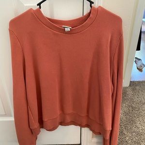 Burnt orange cropped sweatshirt